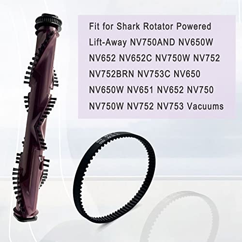NV752 Replacement Brush+Belt Compatible for Shark Rotator Powered Lift-Away NV752 NV750 NV650 NV650W NV750AND NV652 NV652C NV750W NV752BRN NV753C NV651 NV750W Vacuums