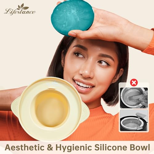 Lifestance Waxing Kit- L3 Digital Wax Warmer Hair Removal kit- 4 Packs of Wax Beads(14.1 oz total) Silicone Liner- 45 Items- Fast Heating Wax Pot for All Hair Types- Brazilian Bikini Facial Body
