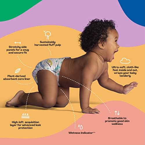 Hello Bello Premium Baby Diapers Size 5 I 18 Count of Disposable, Extra-Absorbent, Hypoallergenic, and Eco-Friendly Baby Diapers with Snug and Comfort Fit I Alphabet Soup