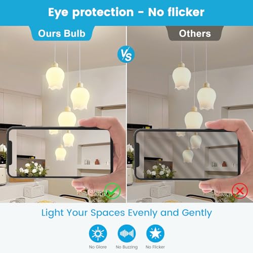Torkase A19 LED Bulbs 100 Watt Equivalent, 13W 1500 Lumens Very Bright and Energy Saving, Non-Dimmable, 2700K Warm White, Standard E26 Medium Base Bulk Lighting Bulb, 30000 Hour Lifetime(Pack of 4)