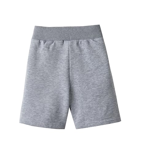 Mud Kingdom Toddler Boys Boys Drawstring Terry Sweat Shorts with Pockets Casual Pull On Shorts White 3T