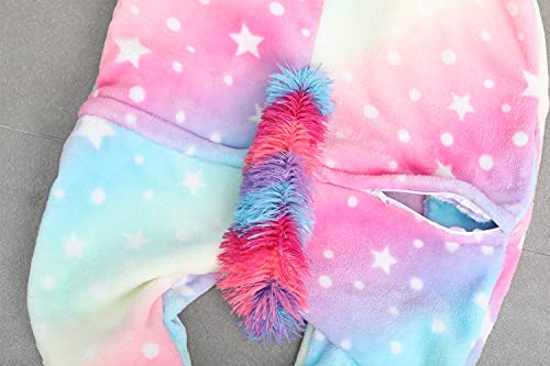 HQFURS Kids Unisex Unicorn Costume Animal Onesie Pajamas Halloween Christmas Gifts 4t