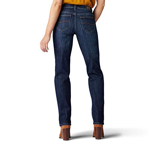 Lee Women's Relaxed Fit Straight Leg Jean, Bewitched, 14 Petite