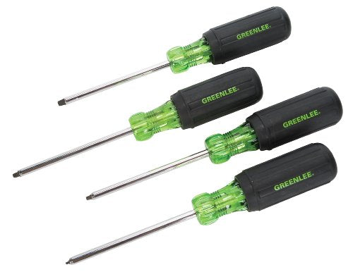 Greenlee 0353-01C Screwdriver Set, Square-Recess Tip, 4 Piece