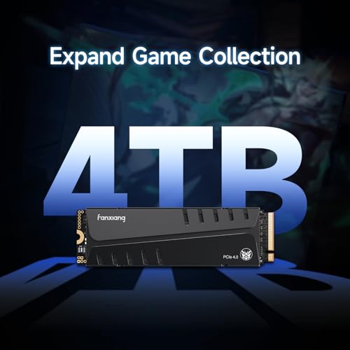 fanxiang S770 1TB NVMe M.2 SSD for PS5 - with Heatsink and DRAM, Up to 7300MB/s, PCIe 4.0, Suitable for Playstation 5 Memory Expansion, Game Enthusiasts, IT Professionals
