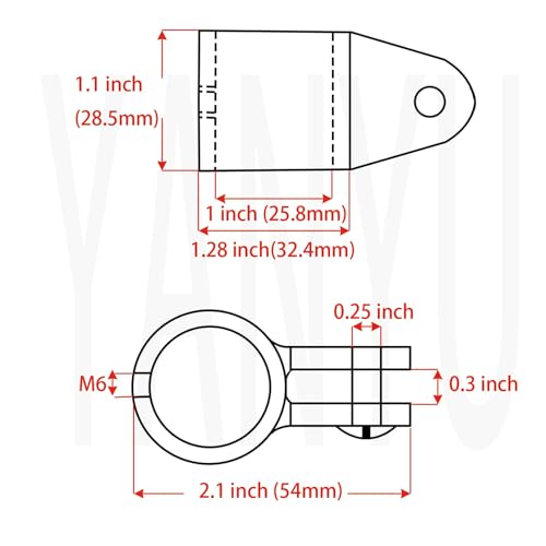 YANYUCB Bimini Top Jaw Slide Marine Stainless Steel 316 Heavy Duty Boat Bimini Canopy Fitting Hardware Tube Marine for Boat Yacht (B-1 inch, 2 Pack)