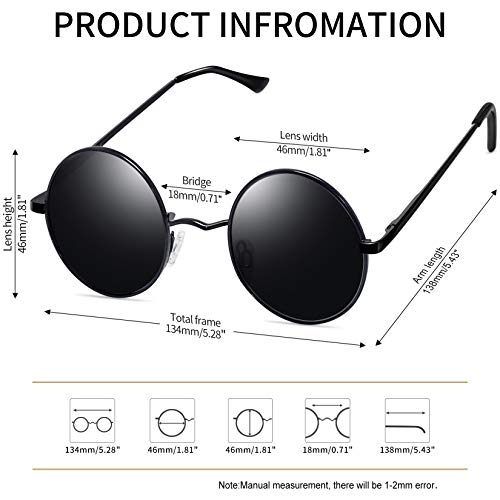 Joopin Round Blue Light Glasses Women Men, Metal Circle Blue Light Blocking Glasses Computer Gaming TV Clear Lens UV400 (Gold)