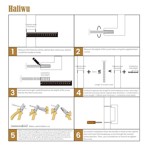 Haliwu 5 Pack Gold Cabinet Knobs Brushed Brass Dresser Drawer Knobs Round Gold Kitchen Cabinet Hardware Zinc Alloy