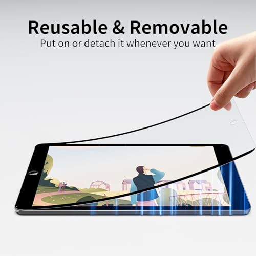 YEBOS Paper-Feel Magnetic Screen Protector for iPad 6th 5th 9.7 Inch(2018/2017), iPad Pro 9.7 2016, iPad Air 2 1, Write, Draw Like on Paper, Detachable,Reusable,Removable,Matte,Anti-Glare,Easy Install