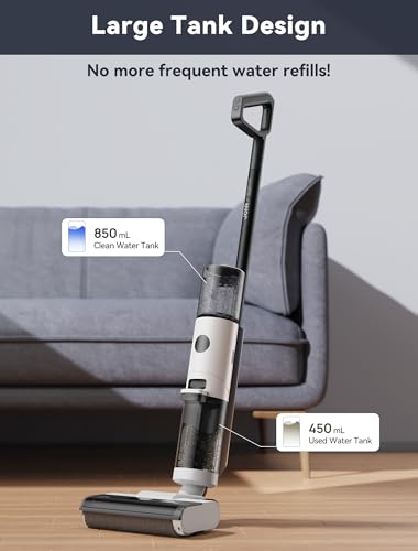 JONR ED12 Cordless Wet Dry Vacuum Cleaner, Vacuum and Mop Combo for Hard Floor, Self Propelled, 0.1Inch Edge Cleaning, One-Step Self-Cleaning