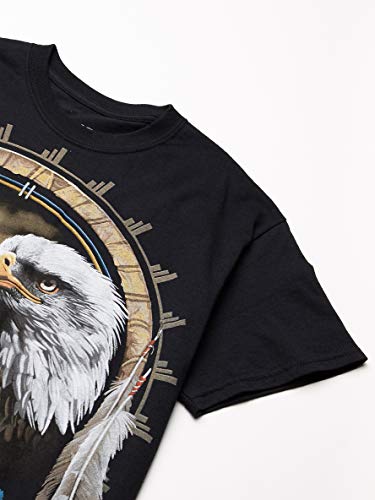 Liquid Blue Men's Eagle Dreamcatcher T-Shirt, Black, Medium