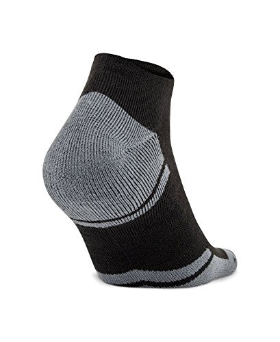 Under Armour Adult Resistor 3.0 No Show Socks, Multipairs , Black/Graphite (6-Pairs) , Large