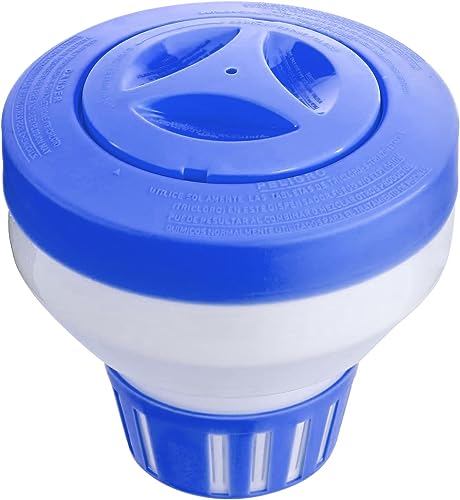Large Floating Pool Chlorine Dispenser ļ¼Chlorine Holder Floater with Large Capacity Fits 3 inch Tablets, Heavy-Duty Thicker Walls, Release Adjustable for Above Ground Poolļ¼Collapsibleļ¼