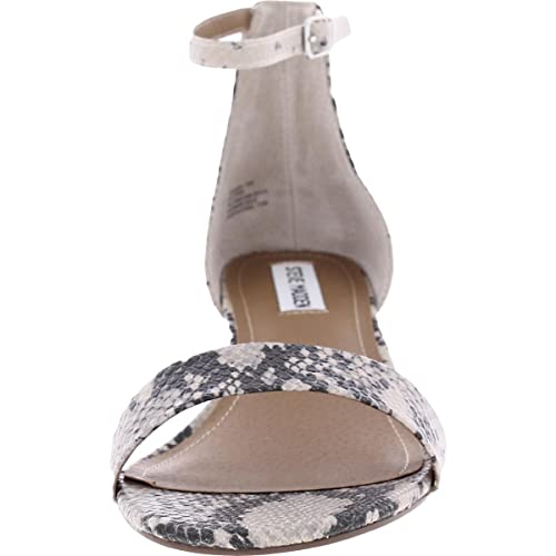 Steve Madden Women's Irenee Heeled Sandal, Natural Snake, 8.5
