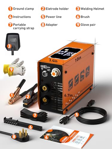 Rubik Mini 160A Stick Welder 110/220V, 3 in 1 Welder Machine MIG/MMA/Lift Tig, Portable ARC Welding Machine with IGBT Inverter, Digital LCD Dispaly Welder. (Not Spool Gun)