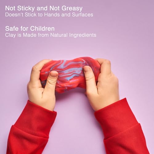 Air Dry Clay 24 Colors, Soft & Ultra Light, Modeling Clay for Kids with Accessories, Tools and Tutorials