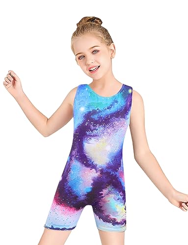 Leotards for Girls Gymnastics 4t 5t Toddler Kid Dance Outfit Sparkle Colorful Leopard Green Leopard Biketards (Green Leopard, 4-5 Years)
