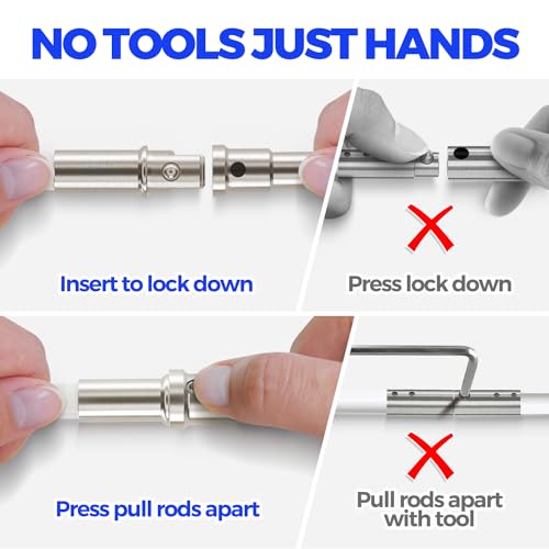 Holikme 16 Feet Dryer Vent Cleaner Kit, Upgrade Flexible Lint Brush with Drill Attachment, Extends Up to 16 Feet for Easy Cleaning,Use with or Without a Power Drill