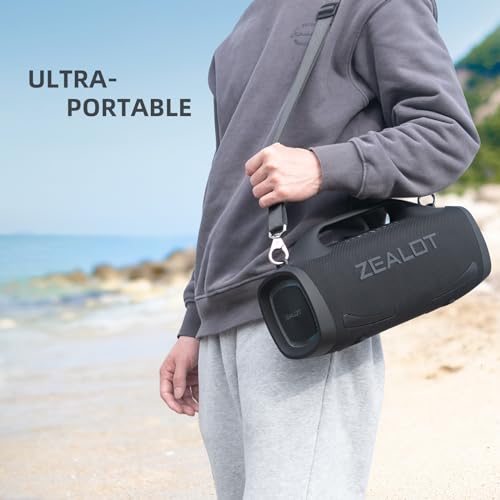 ZEALOT Bluetooth Speaker,100W Booming Sound Speakers Bluetooth Wireless, Dual Pairing, XBass, Bluetooth 5.3, 24000mAh Power Bank, Portable Outdoor Waterproof Speaker for Camping, Beach, and Party