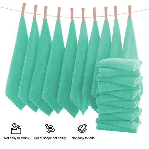MOONQUEEN Ultra Soft Premium Washcloths Set - 12 x 12 inches - 24 Pack - Quick Drying - Highly Absorbent Coral Velvet Bathroom Wash Clothes - Use as Bath, Spa, Facial, Fingertip Towel (Purple)