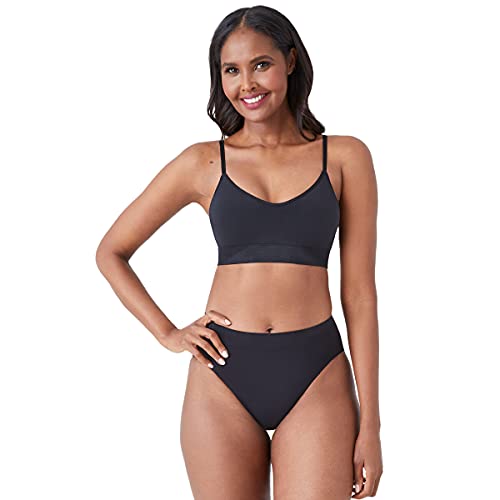 Wacoal Women's B-Smooth Skinny Strap Bralette, Black, Small
