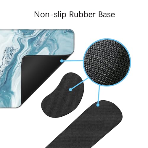 MIBITRI Keyboard Mouse Pad Set, Extended Gaming Mouse Pad+Ergonomics Keyboard Wrist Rest Support, Memory Foam, Easy Typing Pain Relief, 3Pcs XXL Ultra Thick Desk Mat, Forest in The Morning