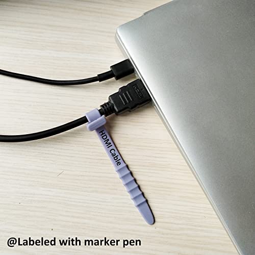 Silicone Zip Ties, Reusable Zip Ties, Rubber Cable Ties Straps for Wire Management, Elastic Silicone Ties Cable Organizer for Home Office, Cord Ties in Three Sizes 4.5" 5.9" and 7.1" (5+5+5 Pcs Black)