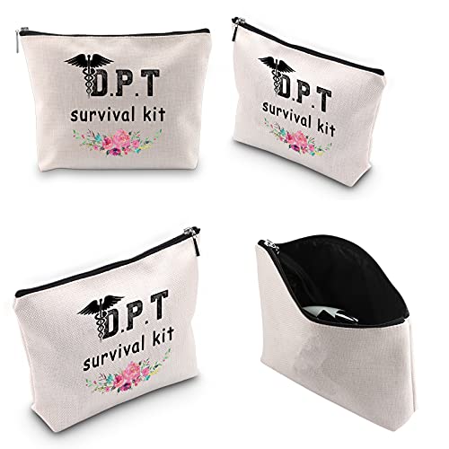 WCGXKO DPT Survival Kit Doctor of Physical Therapy Gifts Zipper Pouch Makeup Bag DPT Graduate Gift (DPT Survival)