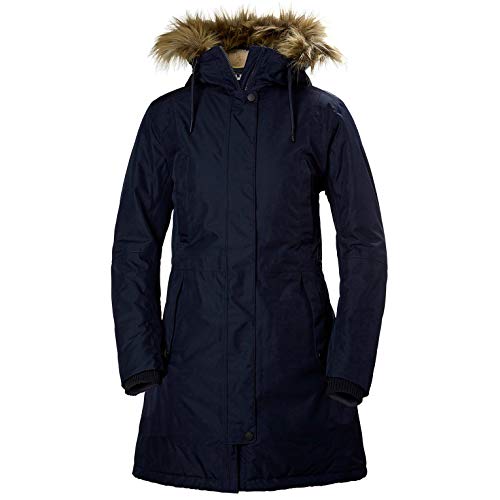 Helly Hansen Women's Mayen Waterproof Breathable Parka Insulated Hooded Jacket, 597 Navy, X-Small