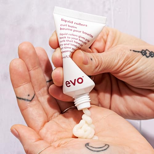 EVO Liquid Rollers Curl Balm - Hair Styling Balm - Enhances Natural Curls, Protects Frizz & Improves Overall Condition - Travel Size, 30ml / 1.01fl.oz