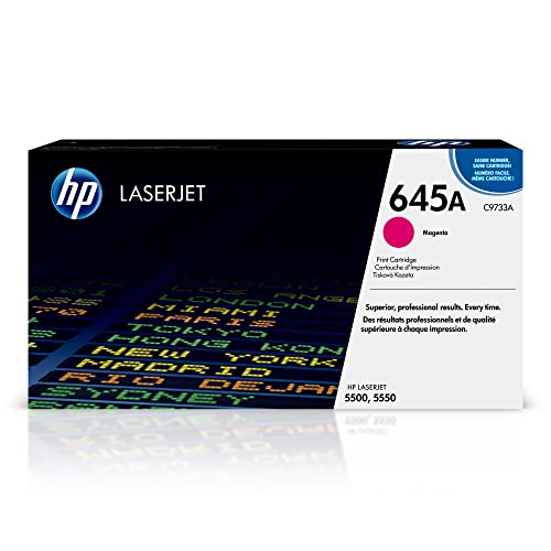 HP 645A Magenta Toner Cartridge | Works with HP Color LaserJet 5500, 5550 Series | C9733A