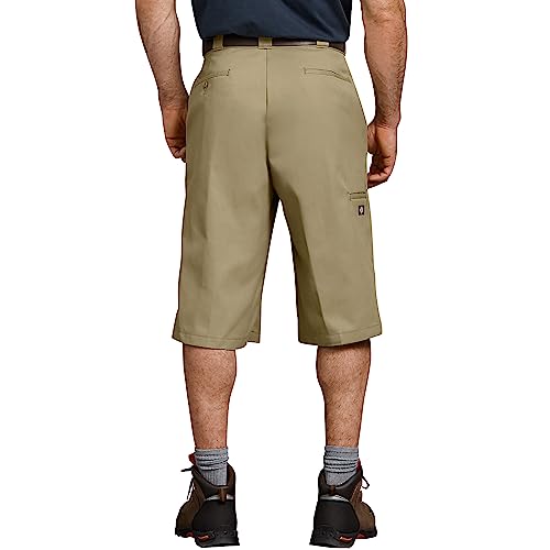 Dickies Men's 15 Inch Inseam Work Short With Multi Use Pocket, Khaki, 30