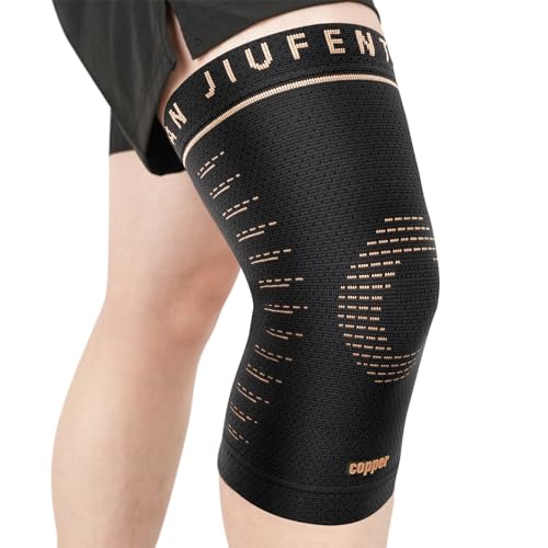 JIUFENTIAN Copper Knee Sleeve,Copper Knee Braces for Women and Men Arthritis,ACL, Tendinitis, Meniscus Tear, Joint Pain Relief, Running, Working Out, Fitness, Weightlifting(Small)