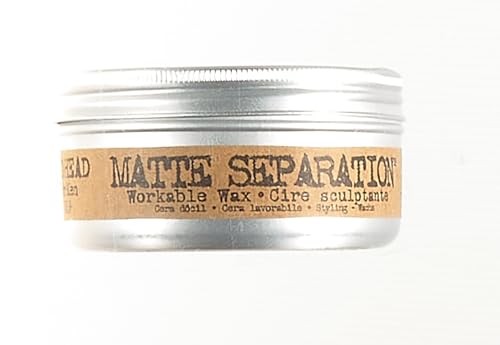 TIGI Bed Head for Men Matte Separation Workable Wax, 3 Ounce
