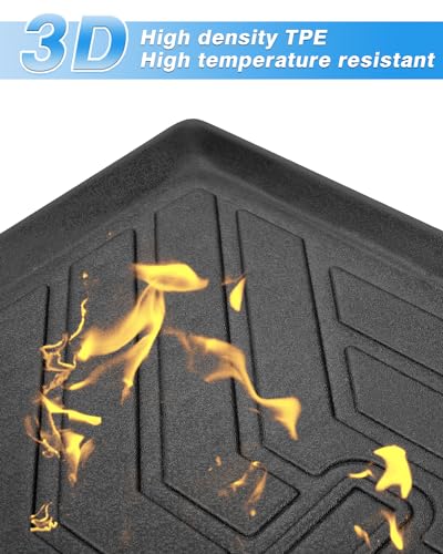 Powerty Cargo Liner & Backrest Mat for 2018-2024 Chevrolet/Chevy Equinox Accessories Rear Trunk Mat Seat Back Cover TPE All Weather Cargo Liner Heavy-Duty Trunk Liners