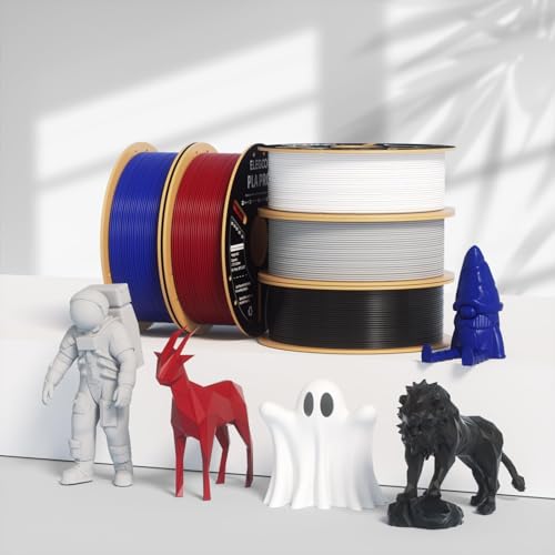 ELEGOO PLA+ Filament 1.75mm Black 1KG, High Toughness PLA Plus 3D Printer Filament Dimensional Accuracy +/- 0.02mm, 1kg Spool(2.2lbs) for Most FDM 3D Printers