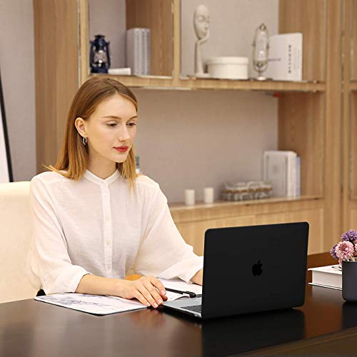 MOSISO Compatible with MacBook Pro 13 inch Case M2 2025, 2024, 2023, 2022-2016 A2338 M1 A2251 A2289 A2159 A1989 A1708 A1706 with/Without Touch Bar, Plastic Hard Shell&Screen Protector, Black