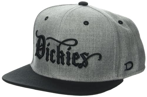 Dickies Men's Embroidered Flat Brim Hat Black
