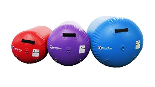 Tumbl Trak Air Barrel, Commercial Grade Air Roller for Gymnastics and Cheerleading, Blue, 30In Diameter