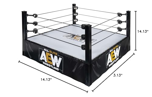 All Elite Wrestling Unrivaled Collection Action Ring - Authentic Action Ring, with Flexible Tension Ring Ropes
