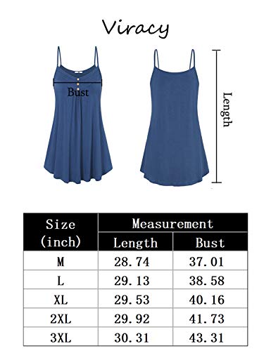 Viracy Cute Tank Tops for Women, Dressy Tops for Women Summer Clothes Comfy Relaxed Fit Camisoles Night Out Wear Strappy Cami Shirts Flowy Flattering Tunic Dress Juniors Work Office Apparel Red Large