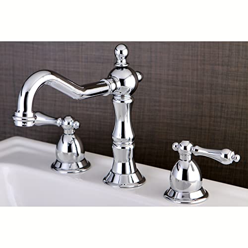 Kingston Brass KS1977AL 8 in. Widespread Bathroom Faucet, Brushed Brass, 7-9/16 Inch in Spout Reach