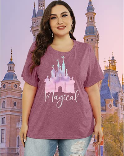 SNYUMEG Plus Size Shirt for Womens Cute Graphic Short Sleeve Casual Holiday Vacation Tee Tops Sky Blue