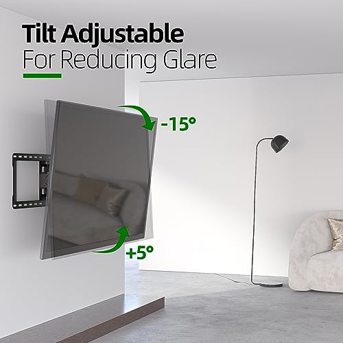 USX MOUNT Full Motion TV Wall Mount Fits for Most 26-55 Inch TVs 24" Extension Arm with Swivel Articulating Arm Rotation & Tilt, Corner Center Design TV Mount Bracket MAX VESA 400x400mm and 88lbs
