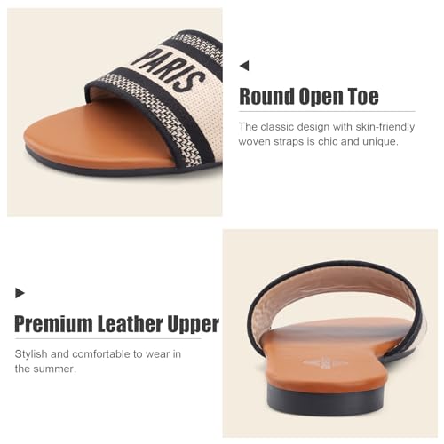 STUNAHOME Summer Flat Sandals for Women Fashion slide Sandals Womens