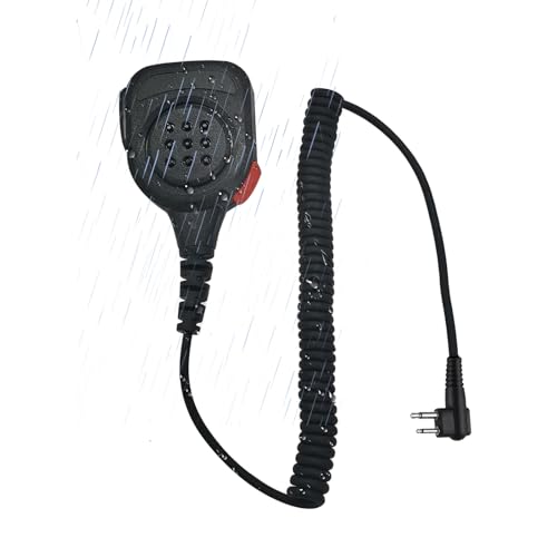 stdgove Radio Speaker Microphone IP67 Waterproof Shoulder Lapel Mic 3.5mm for Motorola cp100 cls1410 gp300 cp200d bpr40 CLS 1110 1410 cp185 dlr1060 rdm2070d dlr1020 rmu2040 rdu4100 dtr700 (Black)