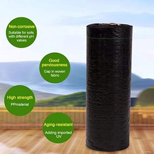 Agfabric 3x100 Ft Landscape Fabric Weed Barrier Ground Cover Garden Mats for Weeds Block in Raised Garden Bed