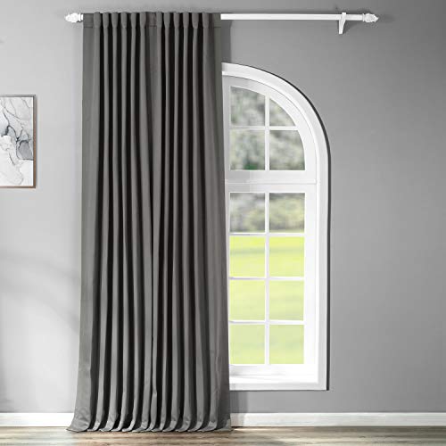 HPD Half Price Drapes Extra Wide Room Darkening Curtains for Bedroom & Living Room 100 X 84 (1 Panel), BOCH-201403-84-DW, Anthracite Grey