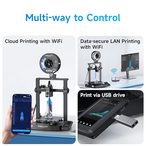 Creality Ender 3 V3 3D Printers, 600mm/s High Speed Printing Machine with Core XZ, Dual-Gear Direct Extruder, 60W 300℃ Hotend, Auto-Leveling DIY 3D Printer 8.66x8.66x9.84 inch