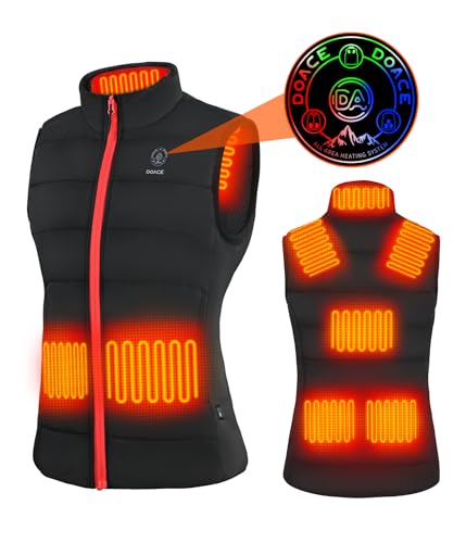 DOACE® Upgraded Heated Vest for Women, Smart Electric Heating Vest, Women’s Lightweight heated Jacket (Battery Not Included) (X-Small)